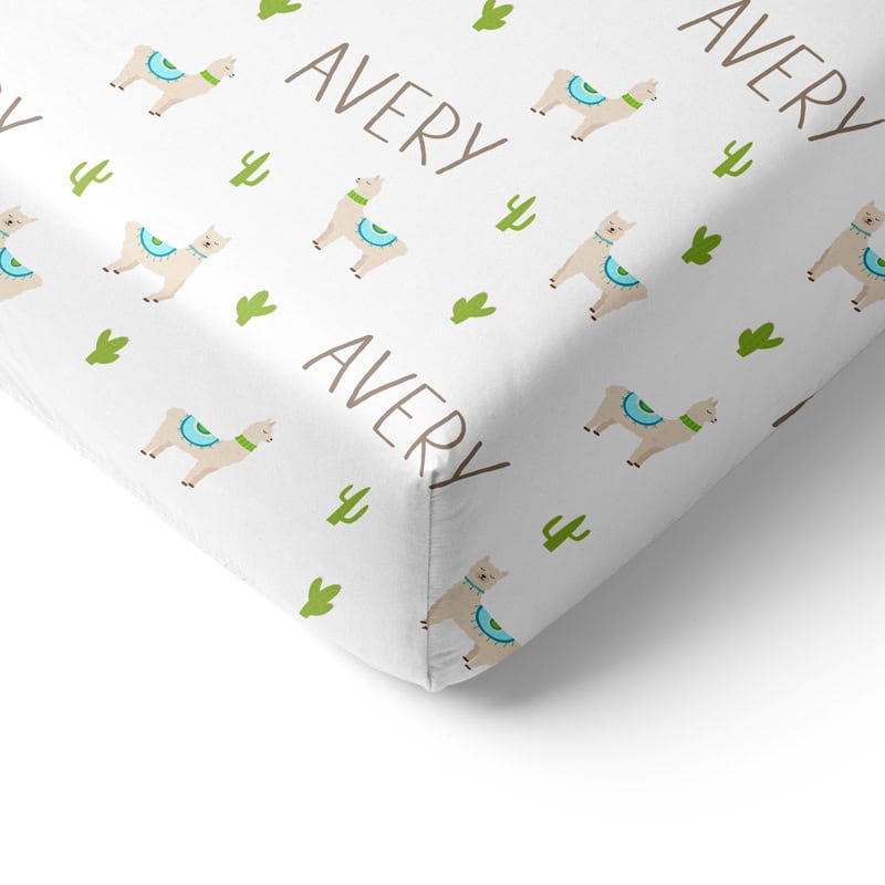 Llama Crib Sheet Corner