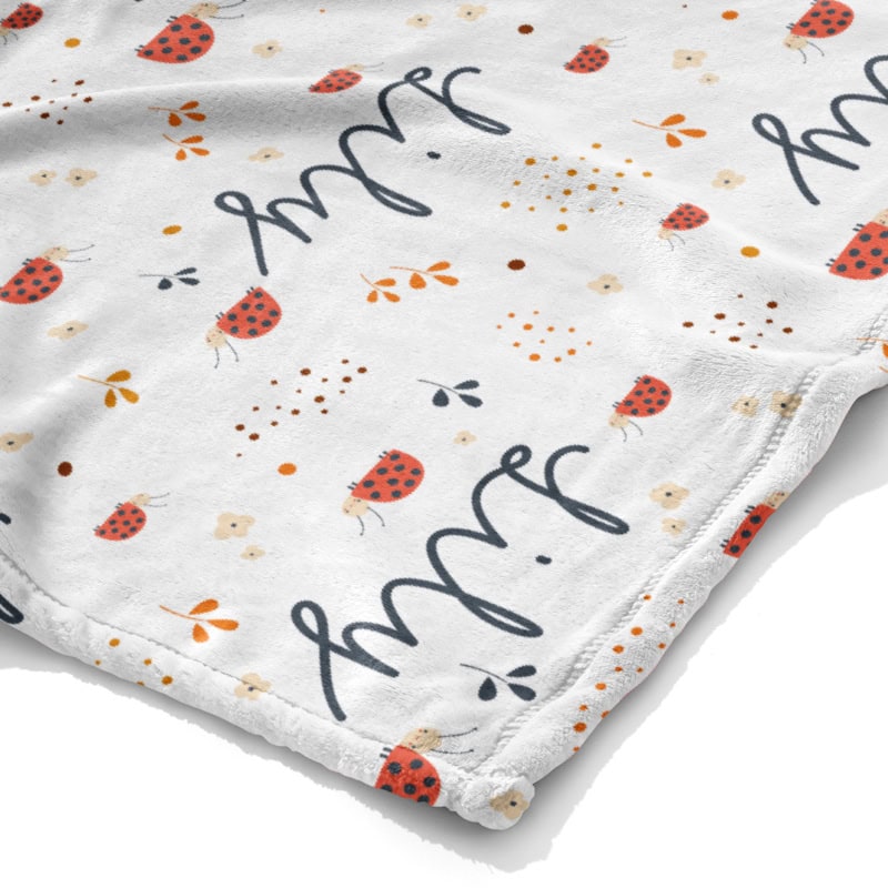 ladybug blanket close up