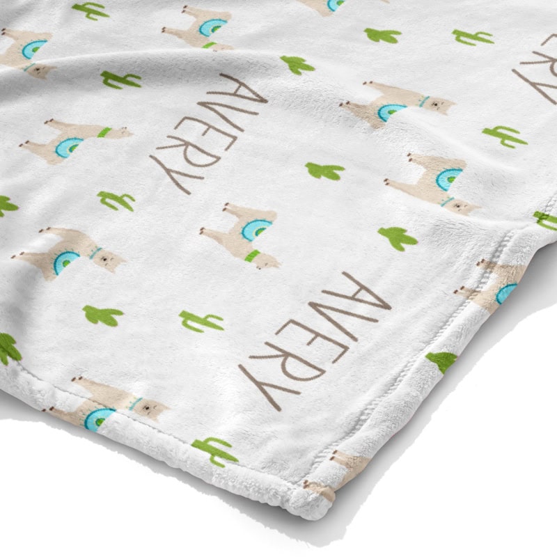 llama blanket close up