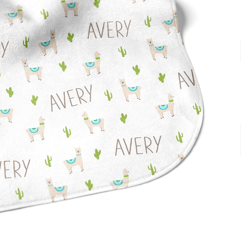 Llama Hooded Towel Close Up