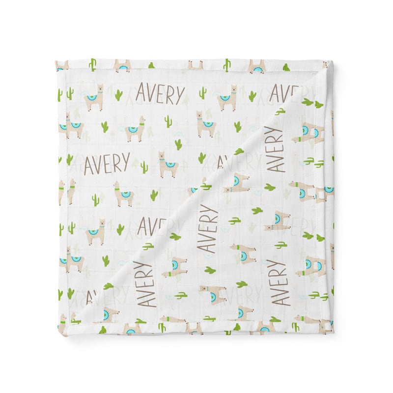 Llama Swaddle Folded