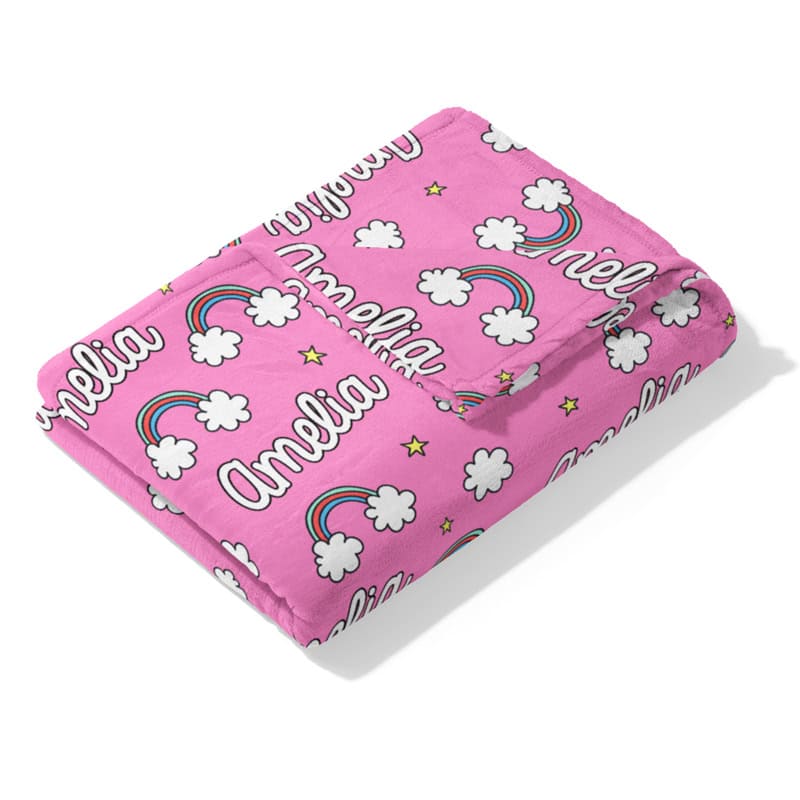 rainbow bedding folded