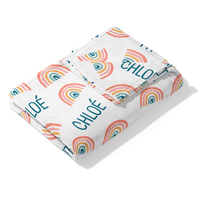 rainbow blanket folded