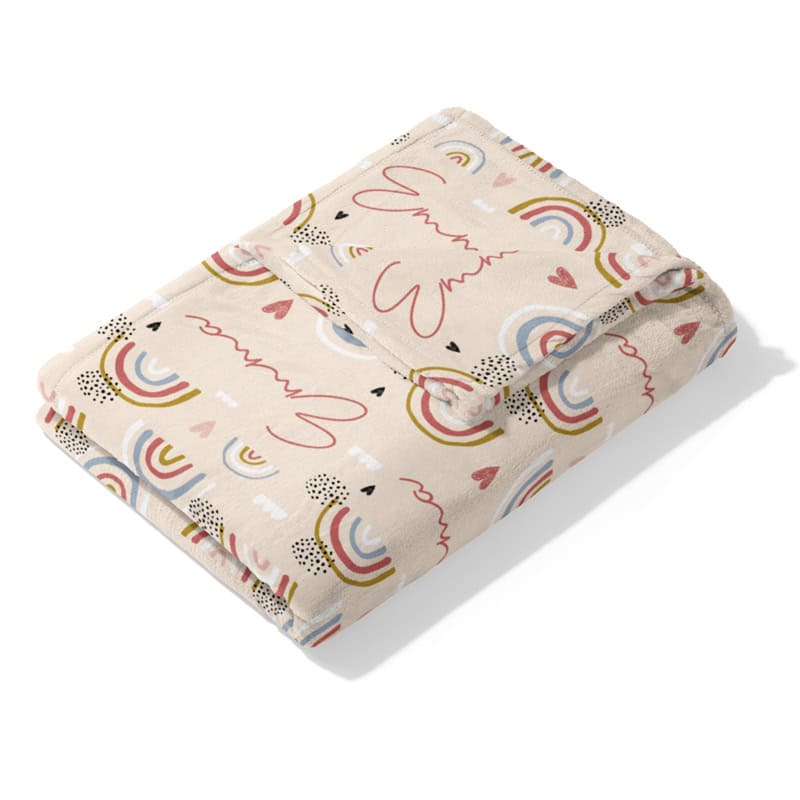 rainbow throw blanket folded