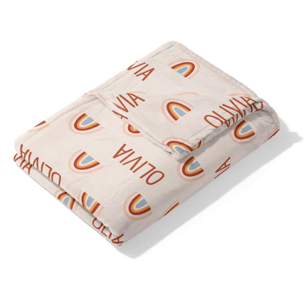 rainbow throw folded