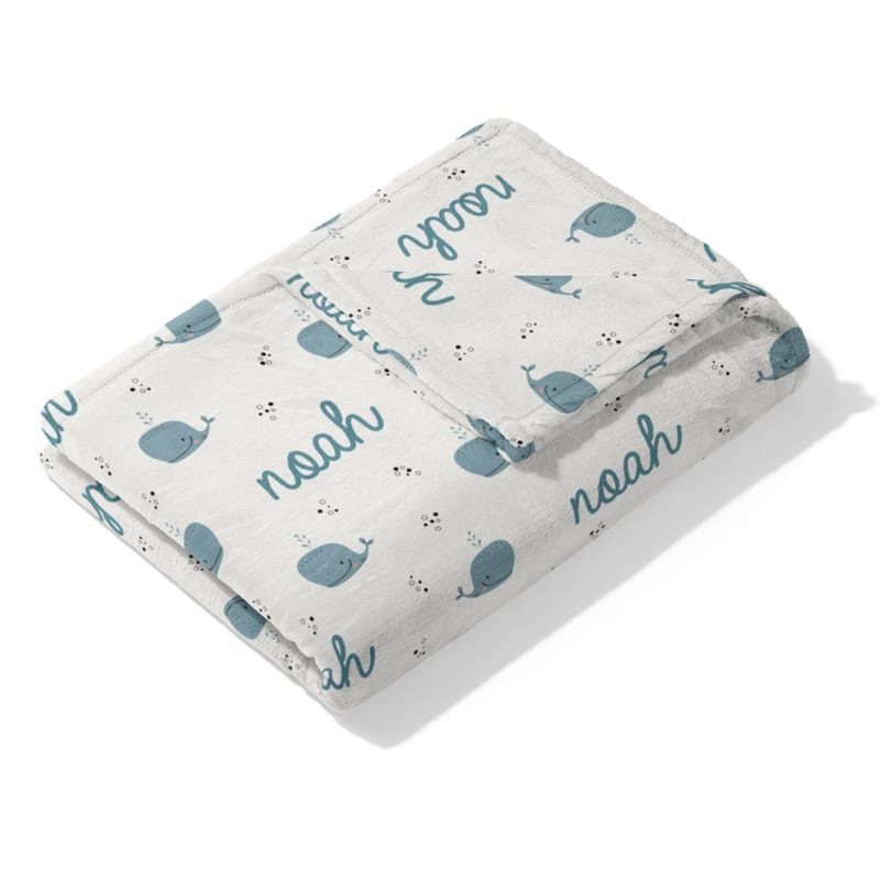 whale blanket folded