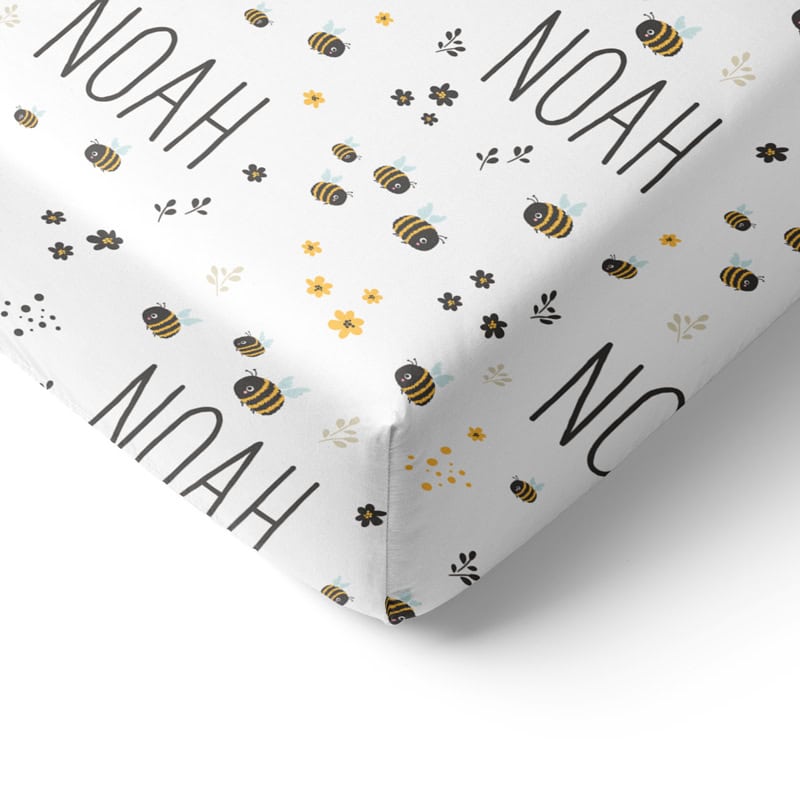 Bee Crib Sheet Corner