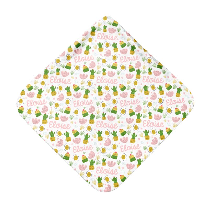 Cactus Hooded Towel Back