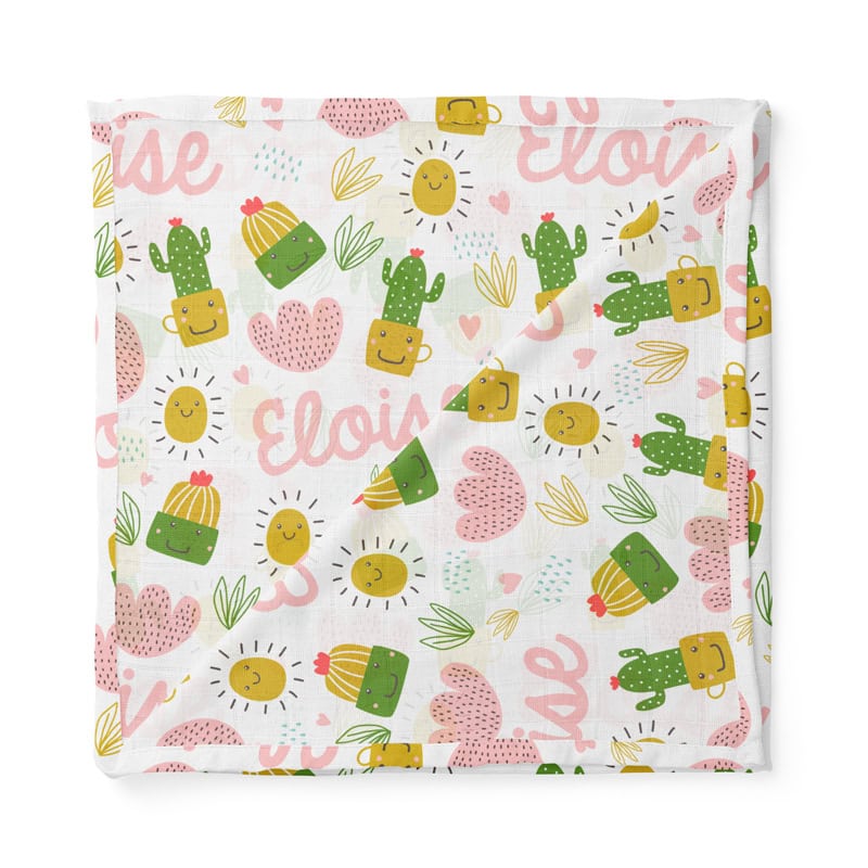 Cactus Swaddle Folded