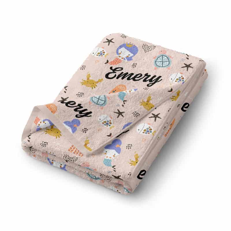 Coral Bath Towel Folded