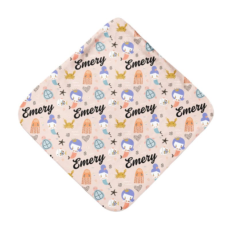 Coral Hooded Towel Back