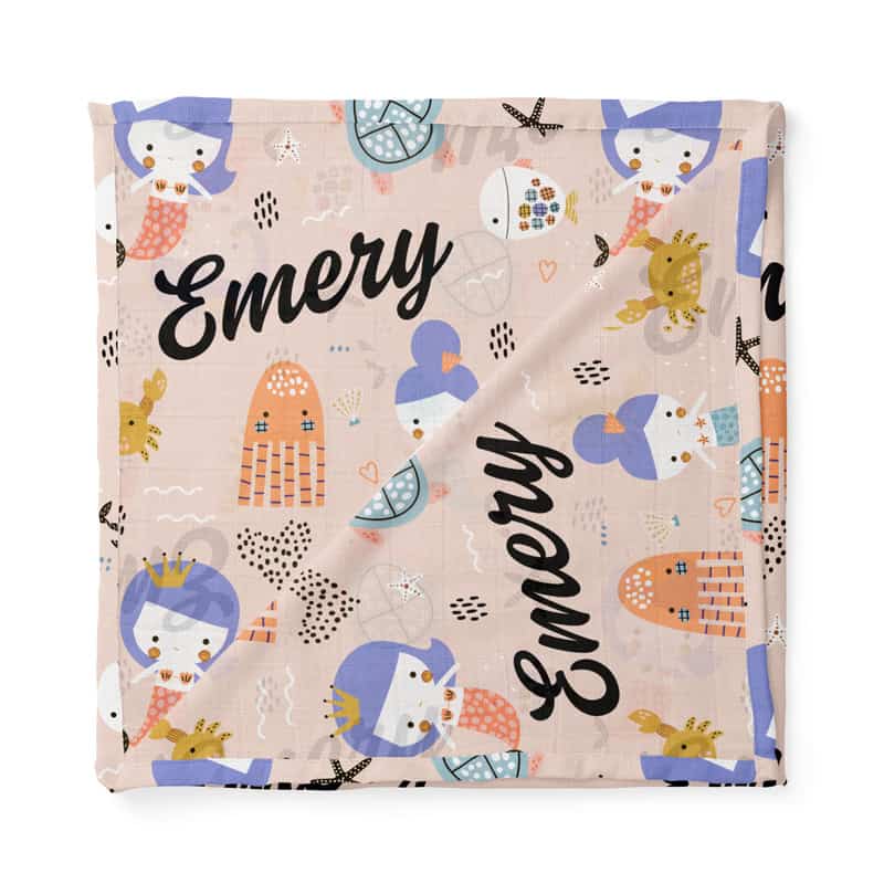 Coral Swaddle Folded