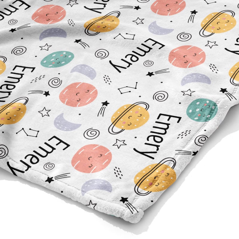 Happy Planets Blanket Corner