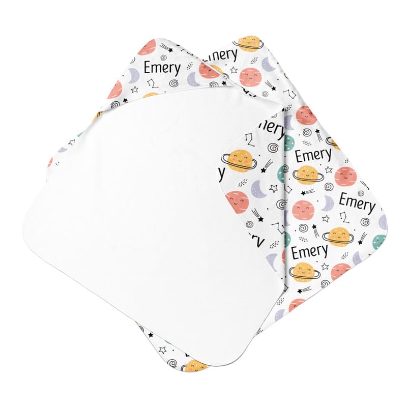 Happy Planets Hooded Towel