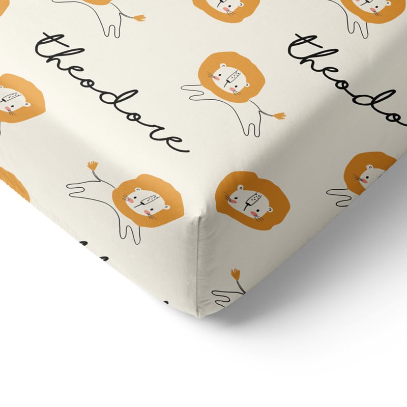 Lion Crib Sheet Corner
