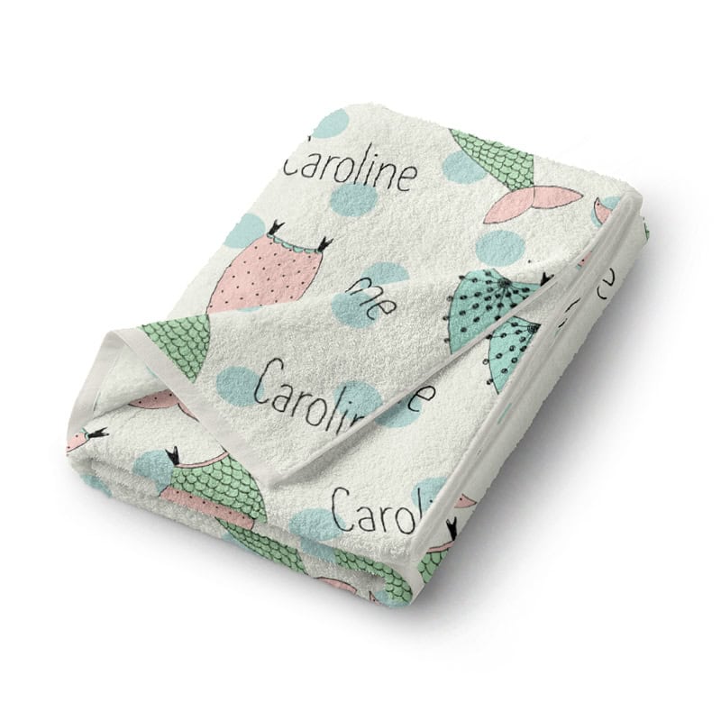 Little Mermaid Bath Towel Folded