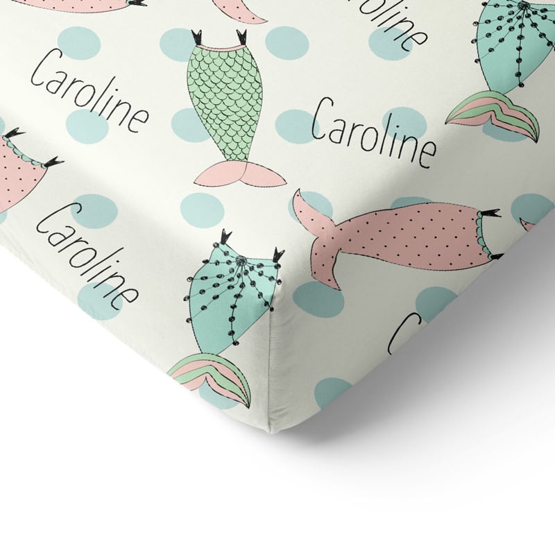 Little Mermaid Crib Sheet Corner
