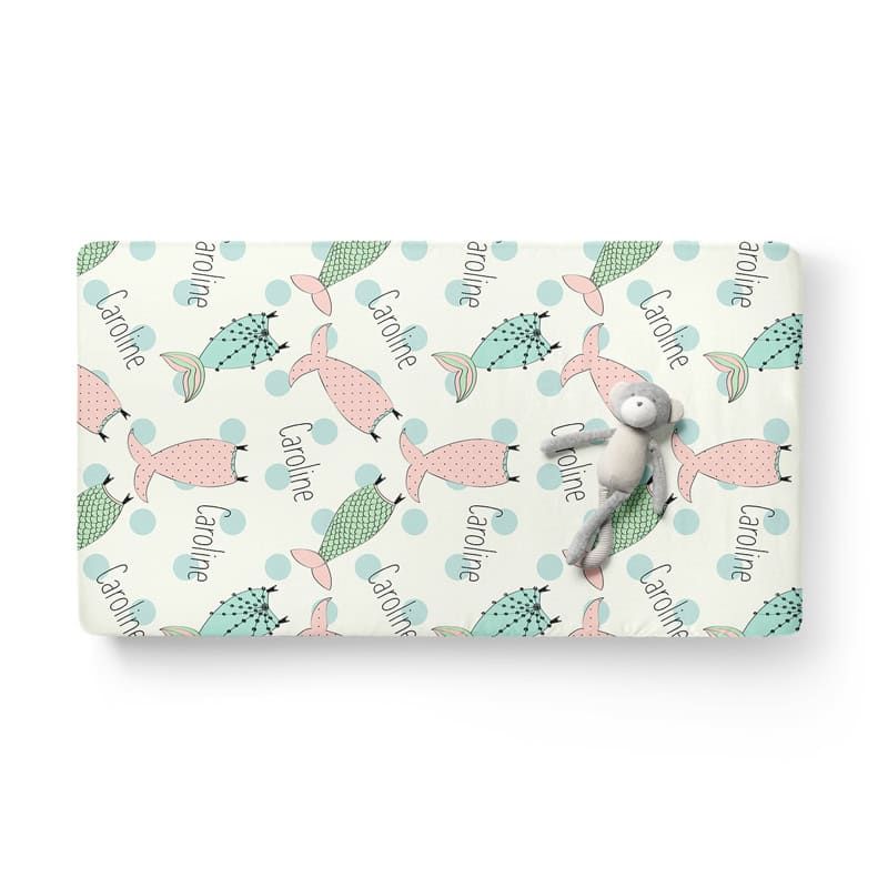 Little Mermaid Crib Sheet