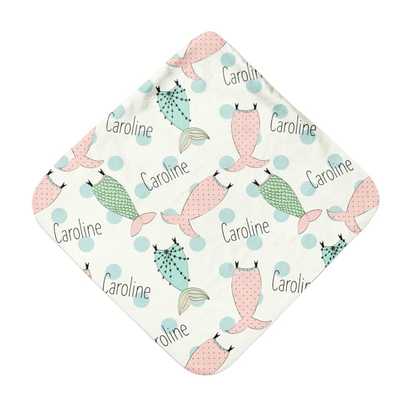 Little Mermaid Hooded Towel Back