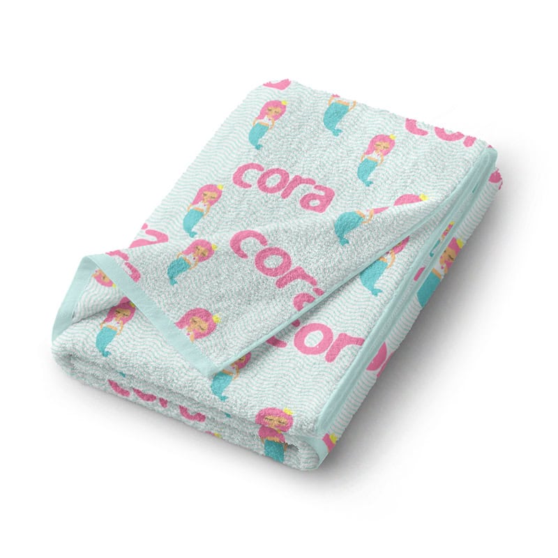 Mermaid Bath Towel Folded