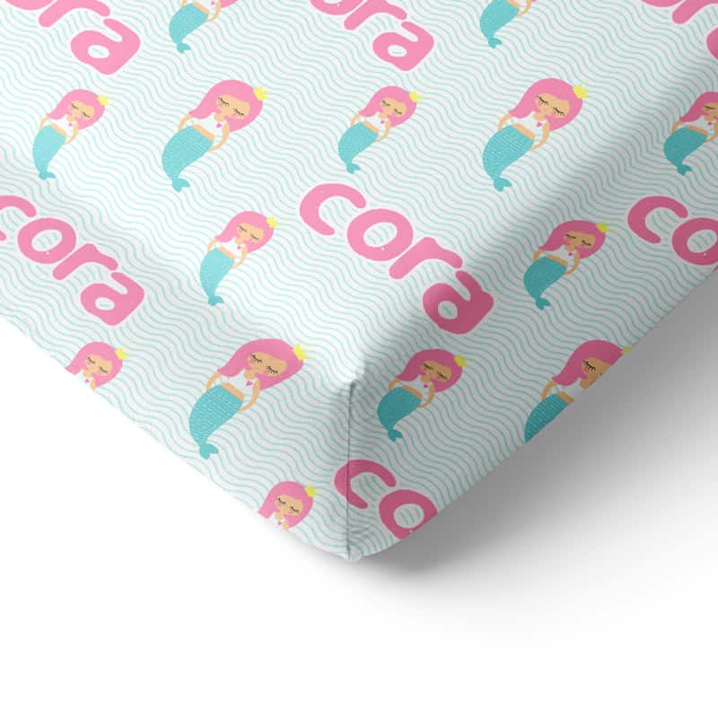 Mermaid Crib Sheet Corner