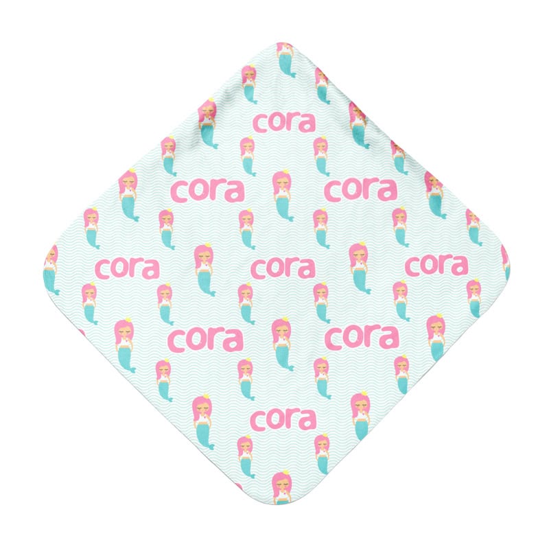 Mermaid Hooded Towel Back