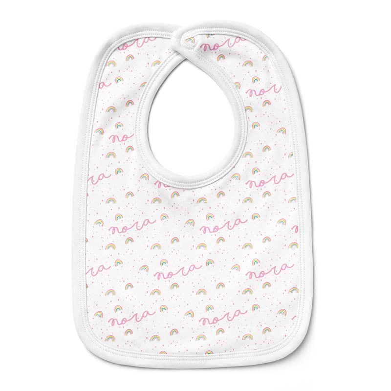 Pink Rainbows Bib