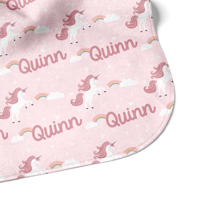 Pink Unicorn Hooded Towel Corner