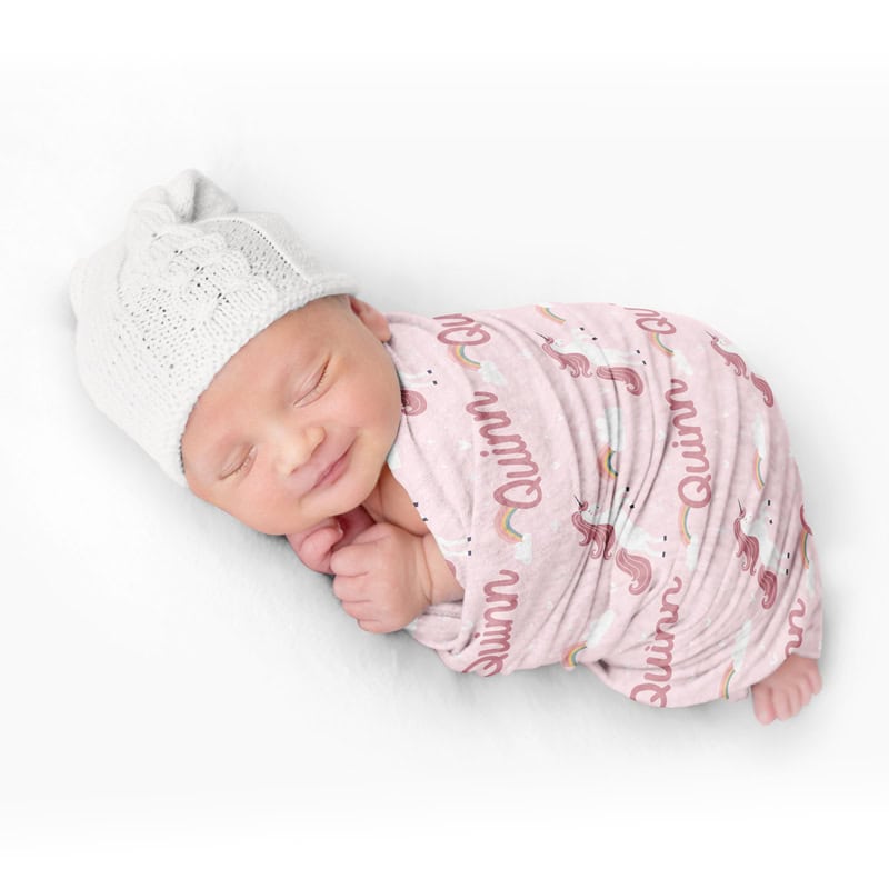 Pink Unicorn Swaddle Baby