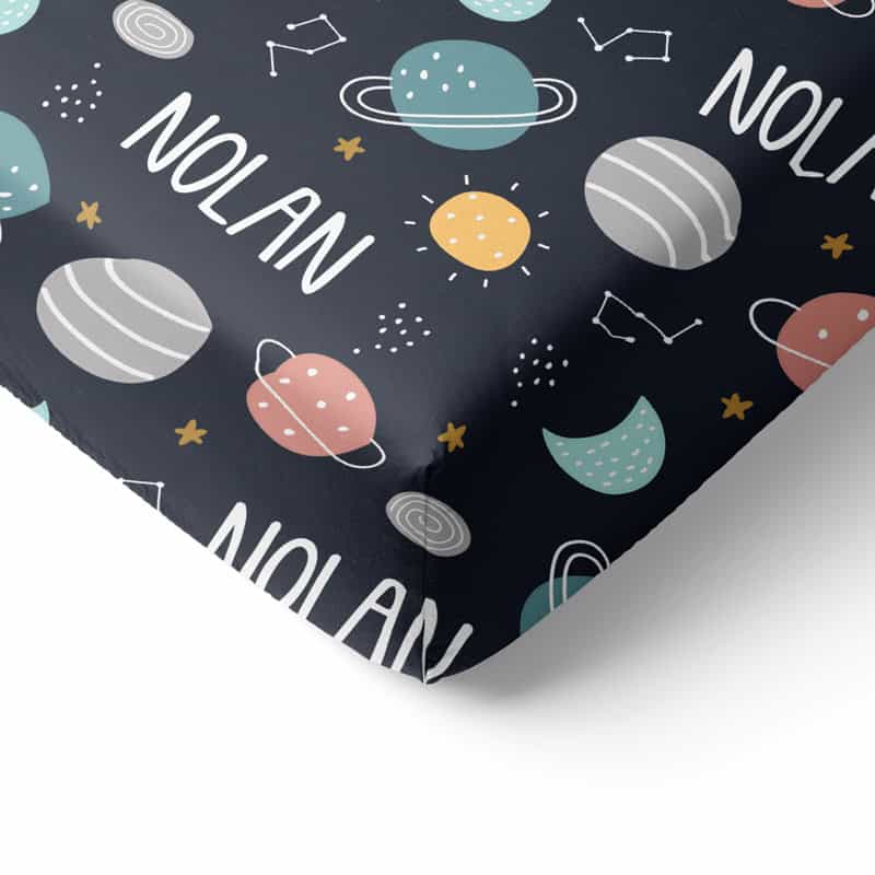 Planets Crib Sheet Corner