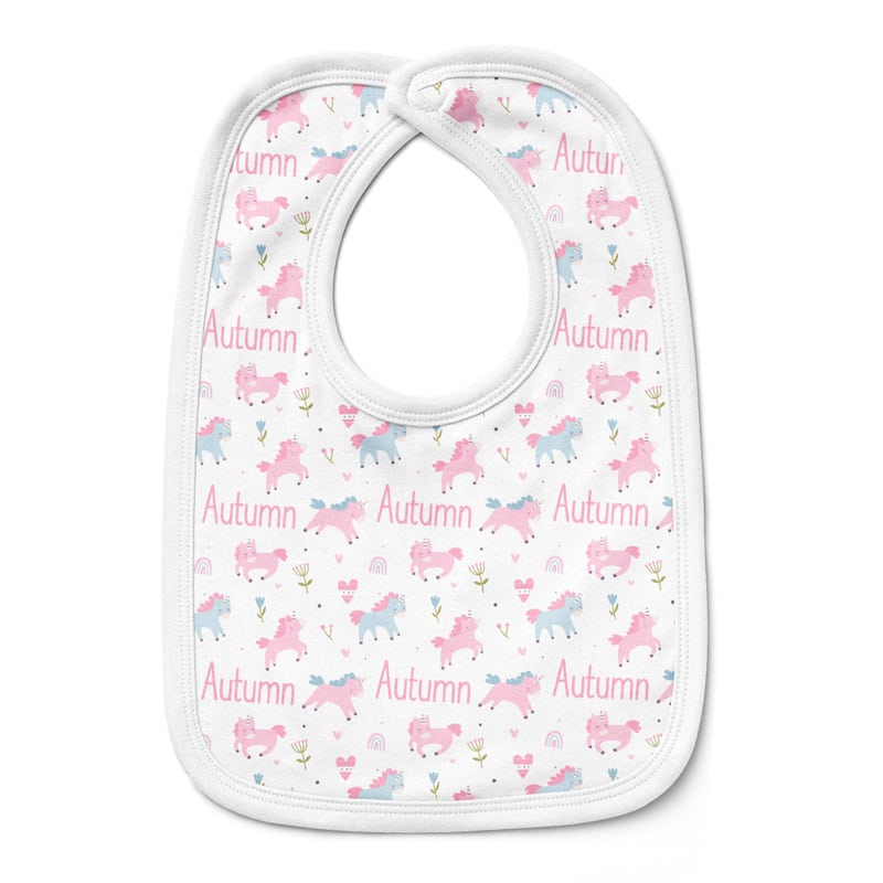 Playful Unicorn Bib