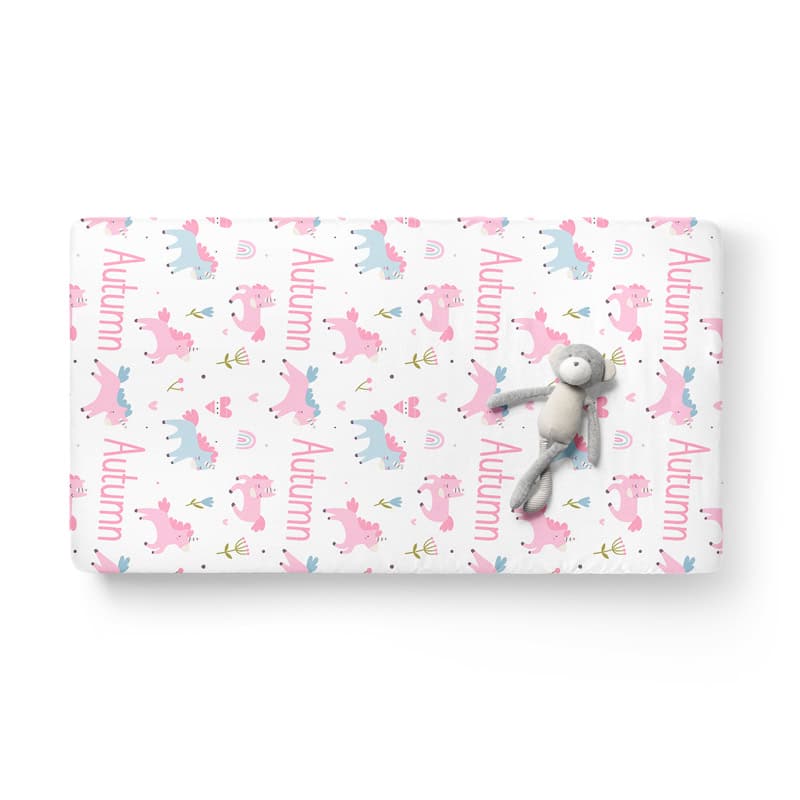Playful Unicorn Crib Sheet