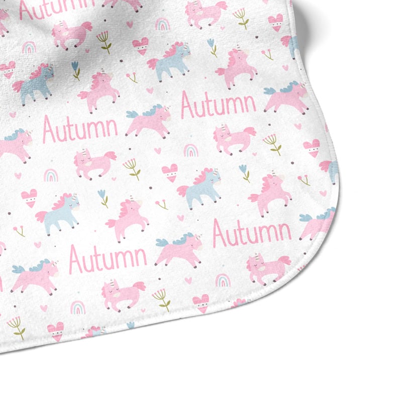 Playful Unicorn Hooded Towel Corner