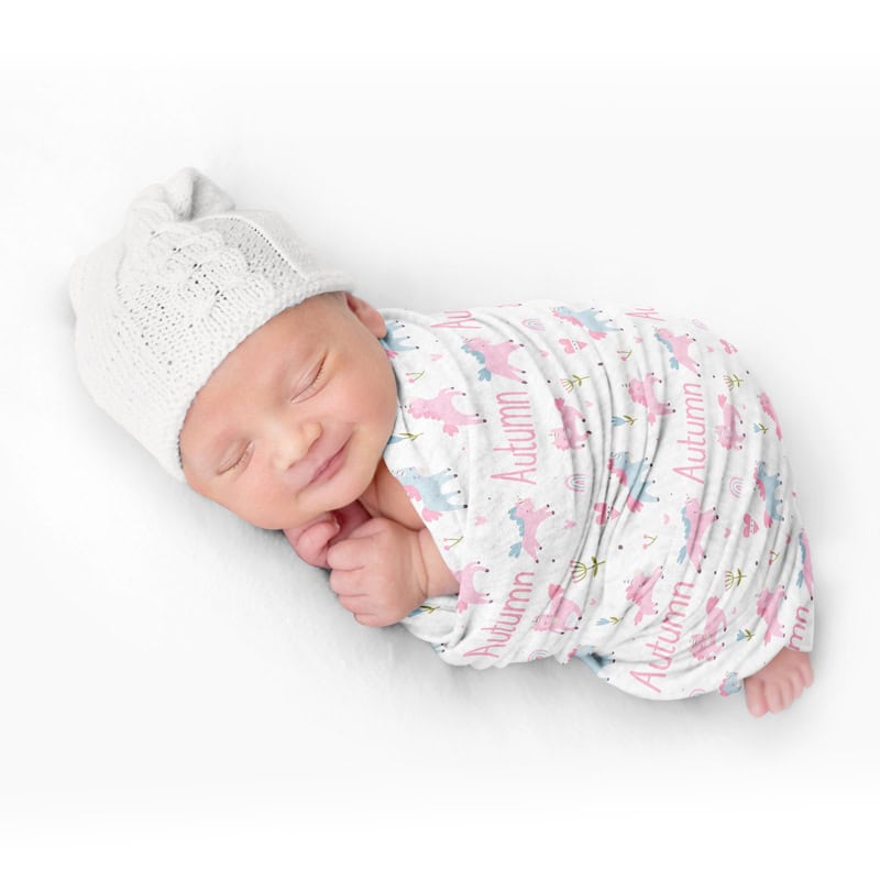 Playful Unicorn Swaddle Baby