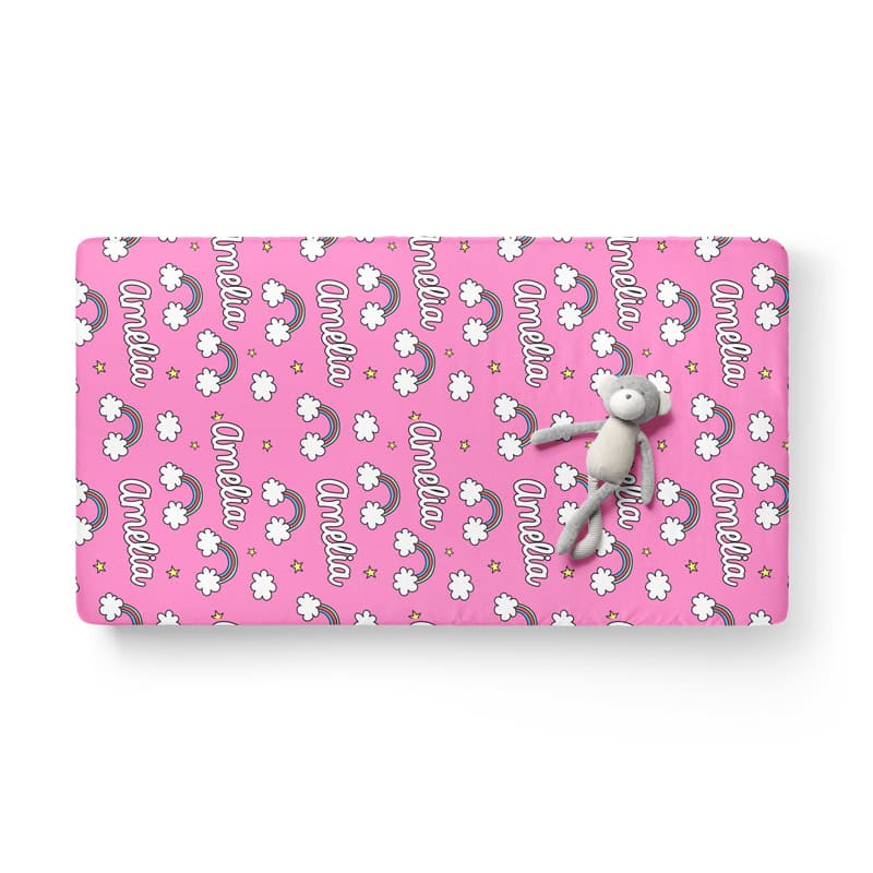 Rainbow Skies Crib Sheet