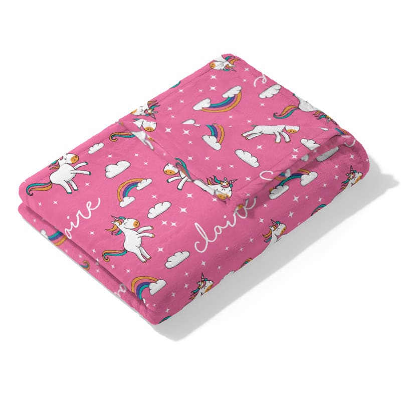 Rainbow Unicorn Blanket Folded