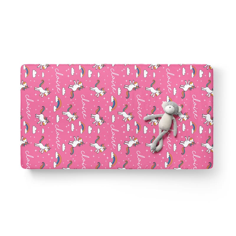 Rainbow Unicorn Crib Sheet