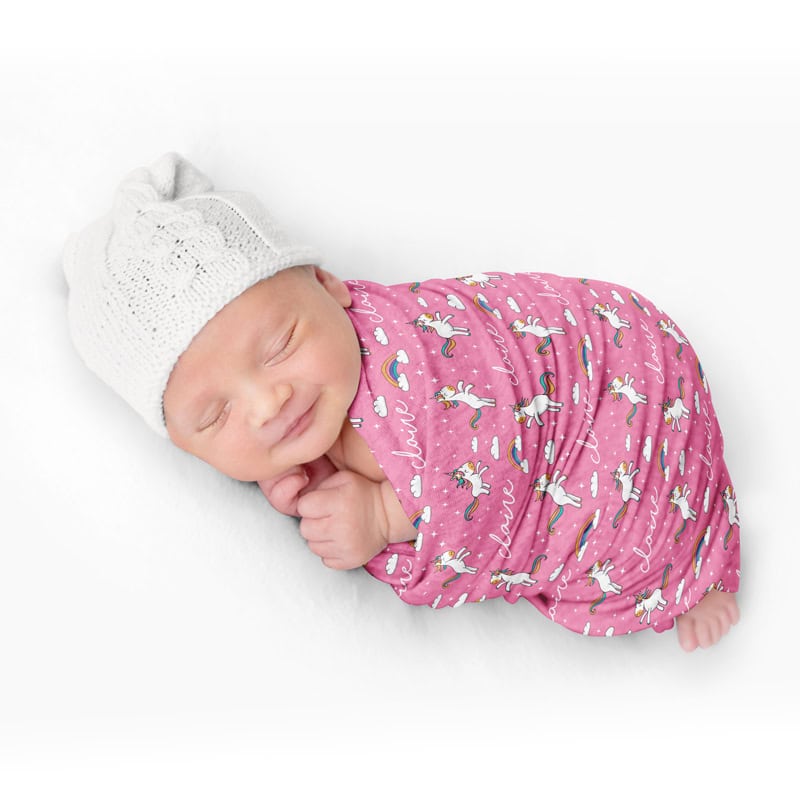 Rainbow Unicorn Swaddle Baby