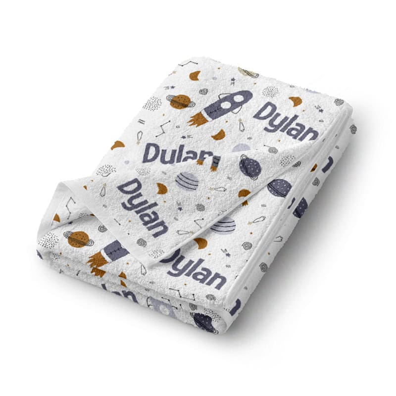 Rocket Bath Towel Folded