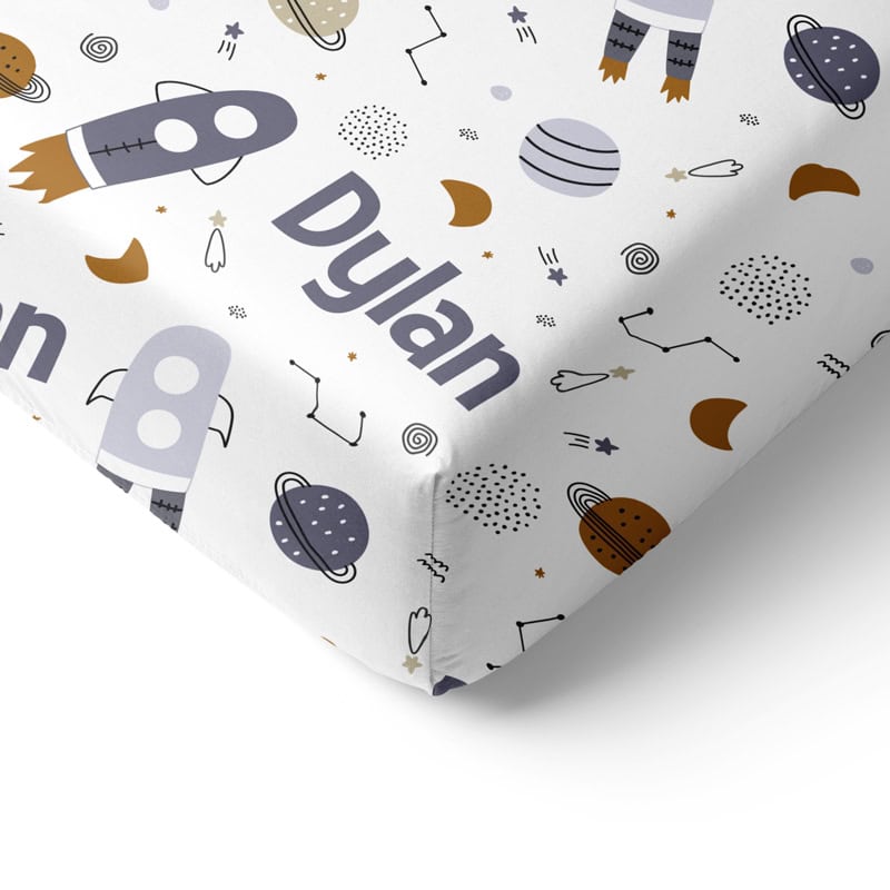 Rocket Crib Sheet Corner