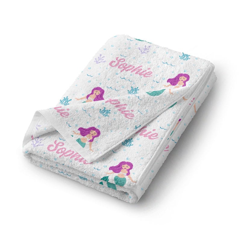 Sleepy Siren Bath Towel Folded