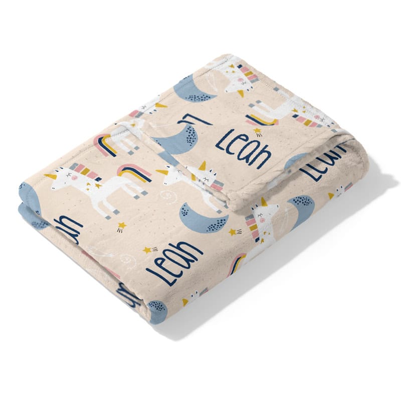 Sleepy Unicorn Blanket Folded