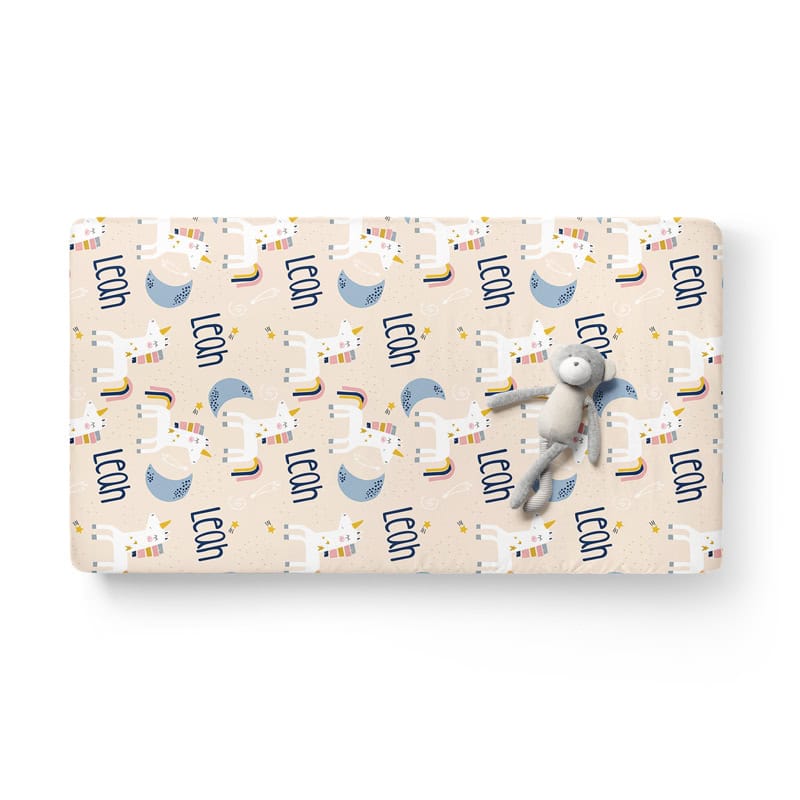 Sleepy Unicorn Crib Sheet
