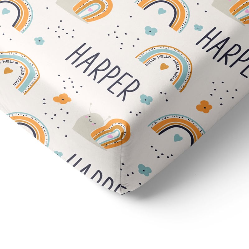 Snail Crib Sheet Corner