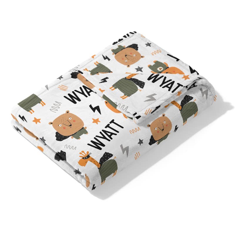 Super Animals Blanket Folded