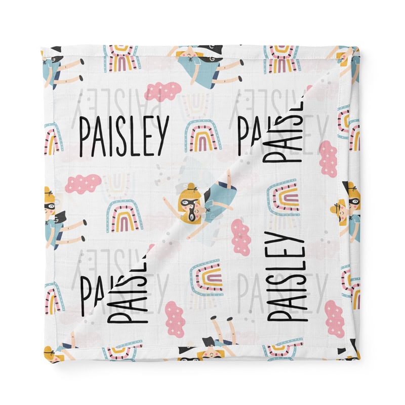 Super Girl Swaddle Folded