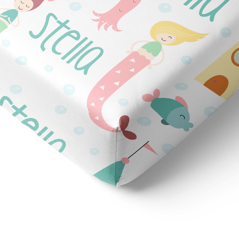 Under The Sea Crib Sheet Corner