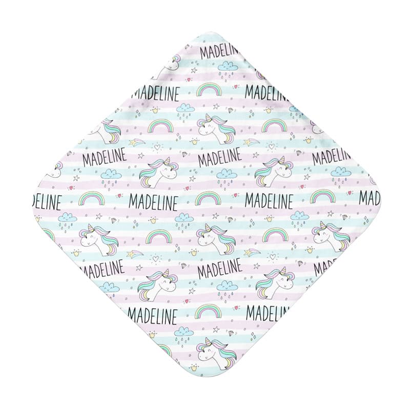 Unicorn Hooded Towel Back