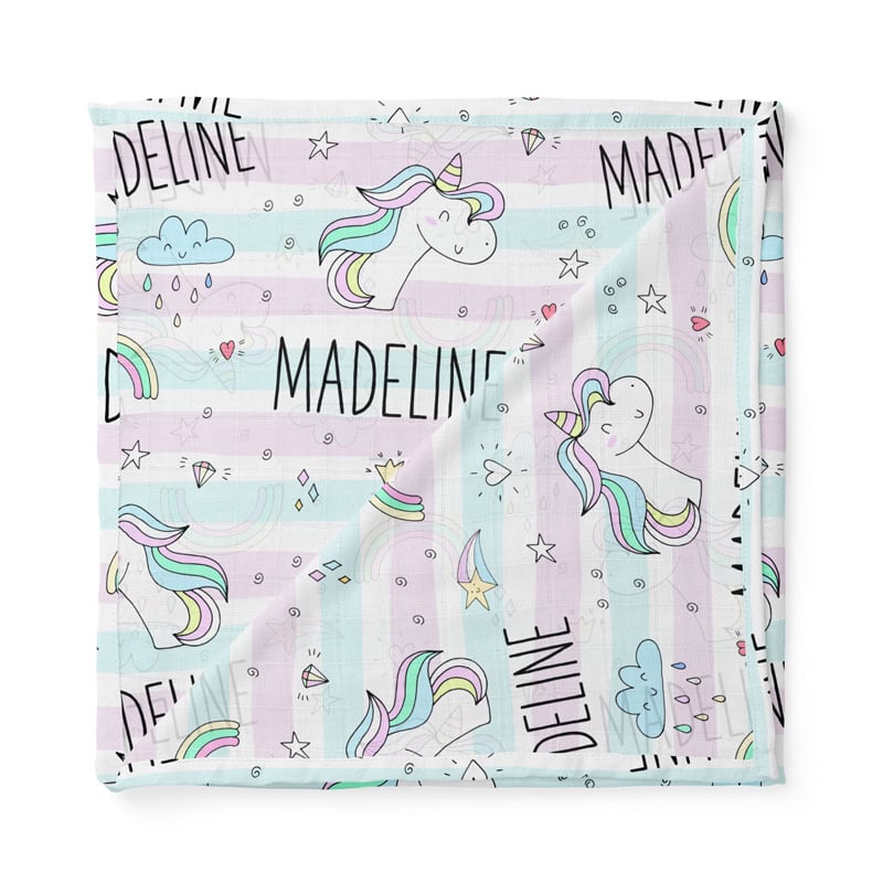 Unicorn Swaddle Folded