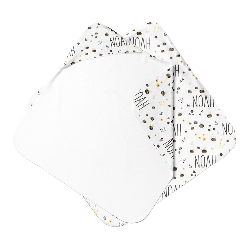 bee hooded towel front